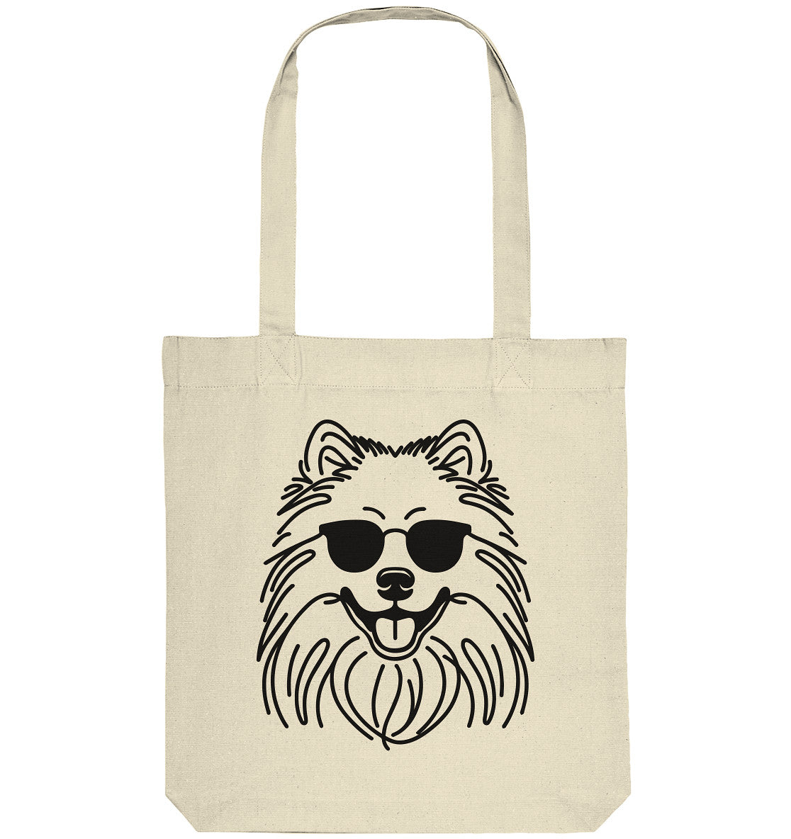Line Art - Cooler Wolfsspitz - Organic Tote-Bag