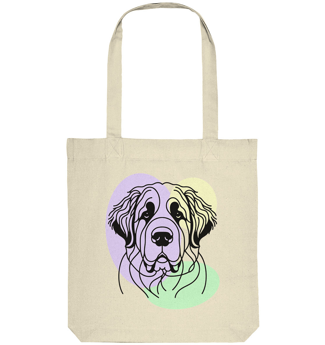 Line Art - Süßer Bernhardiner - Organic Tote-Bag