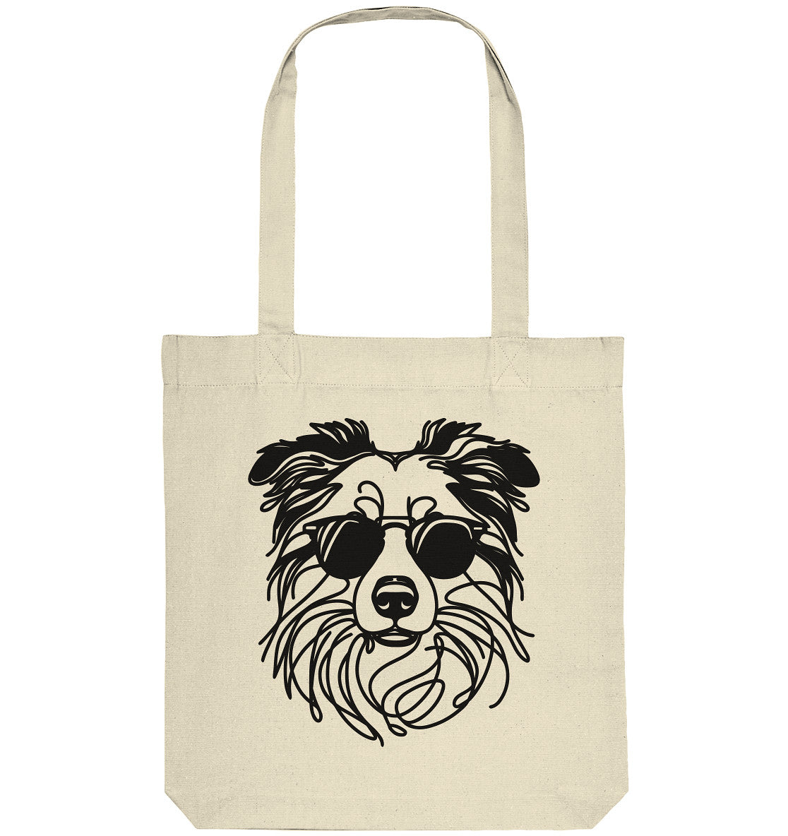 Line Art - Cooler Australian Shepherd - Organic Tote-Bag