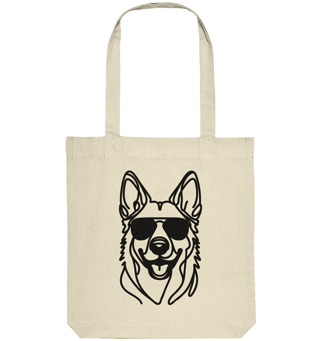 Line Art - Cooler Holländischer Schäferhund - Organic Tote-Bag