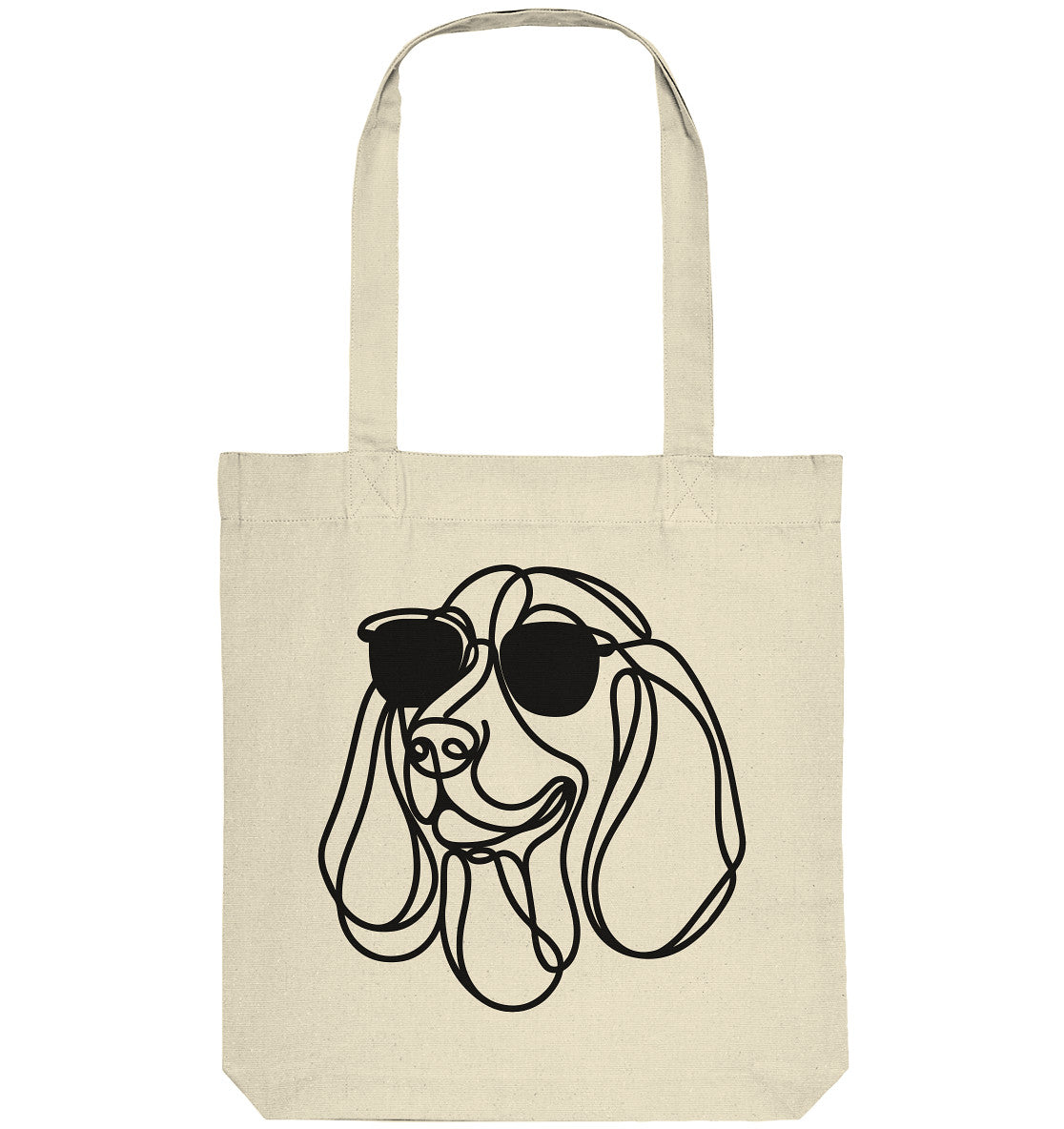 Line Art - Cooler Basset Hound - Organic Tote-Bag