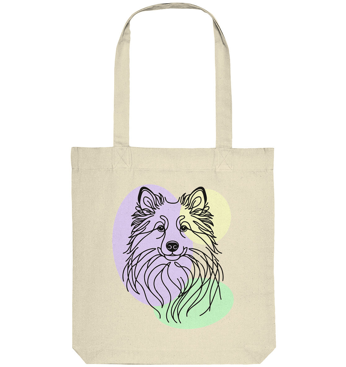 Line Art - Süßer Islandhund - Organic Tote-Bag