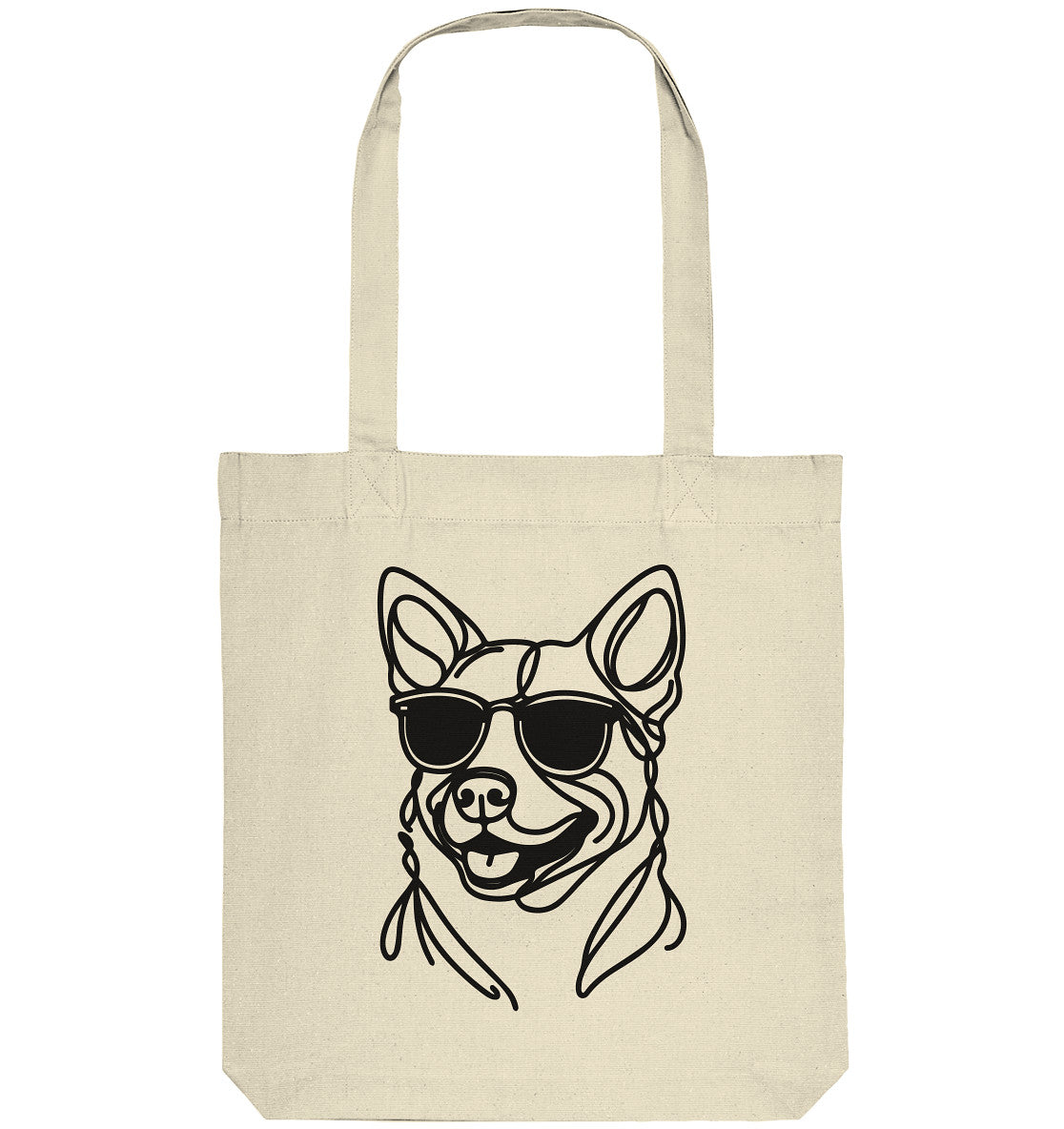 Line Art - Cooler Australian Cattle Dog - Organic Tote-Bag
