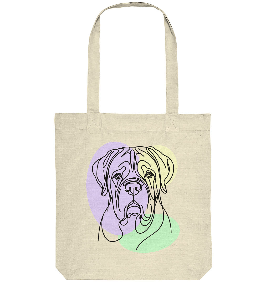 Line Art - Süße Bordeauxdogge - Organic Tote-Bag