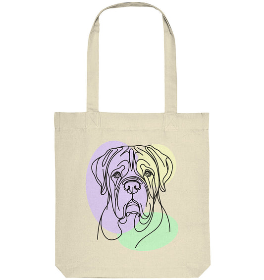 Line Art - Süße Bordeauxdogge - Organic Tote-Bag