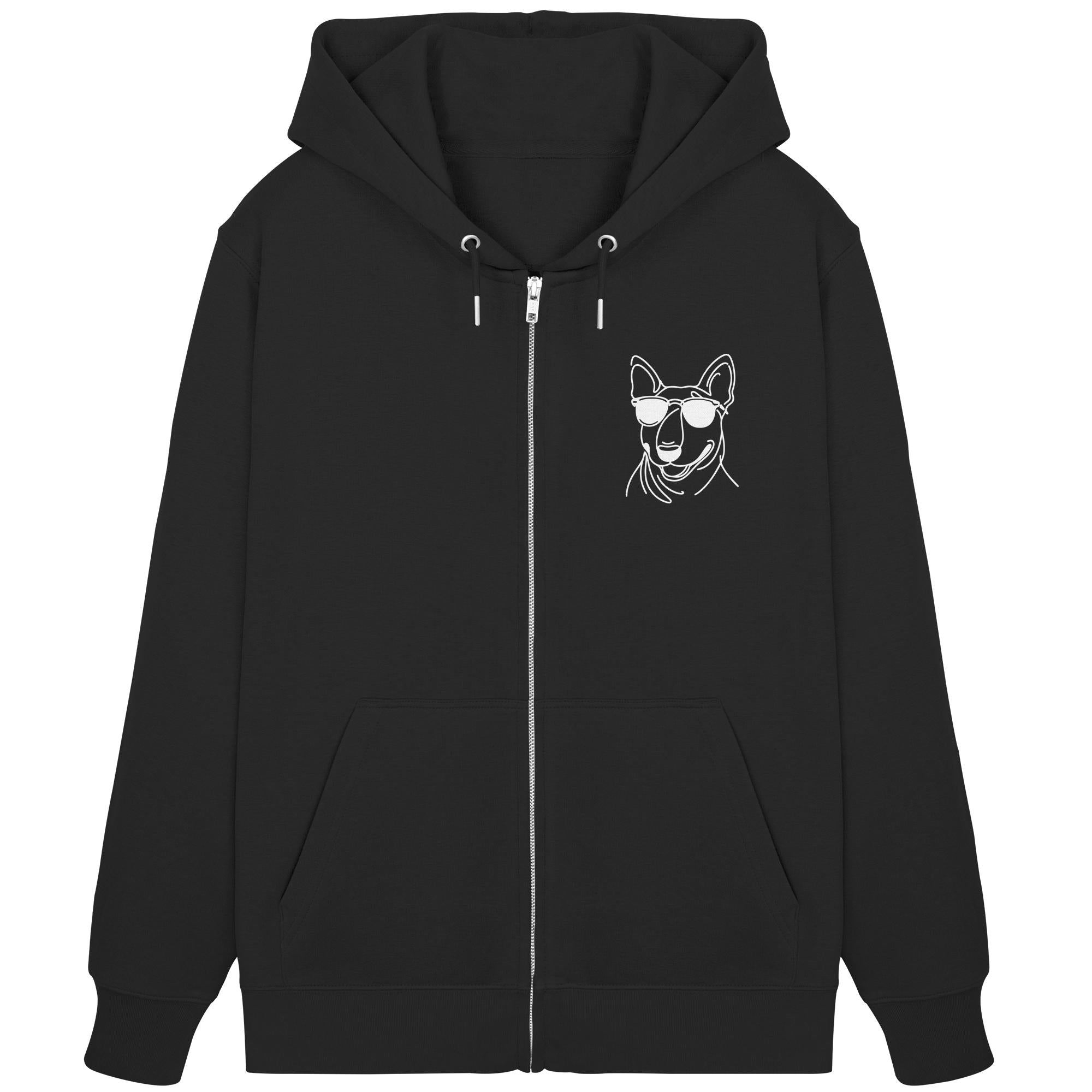 Line Art - Cooler Bullterrier - Organic Zipper