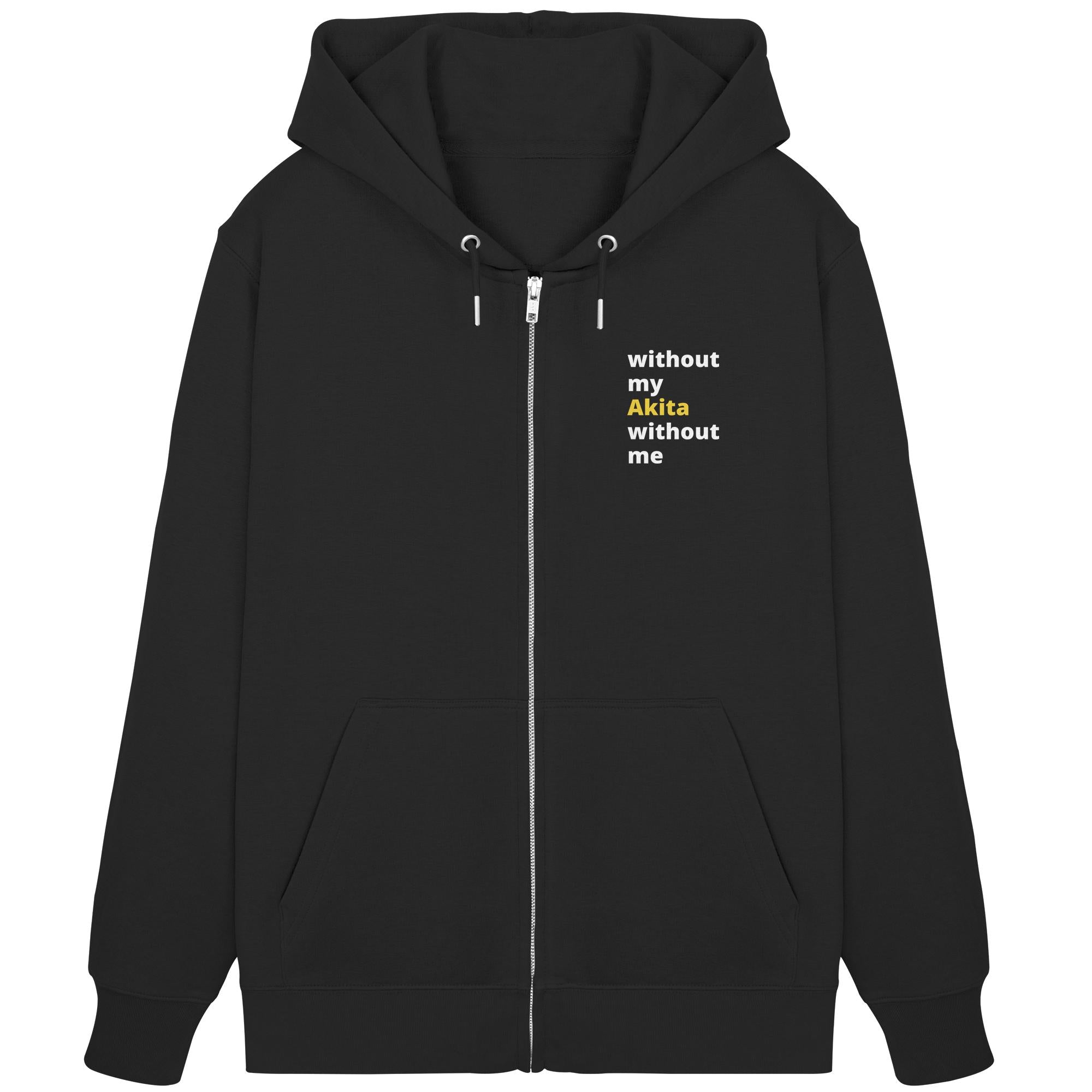 without my akita - Organic Zipper