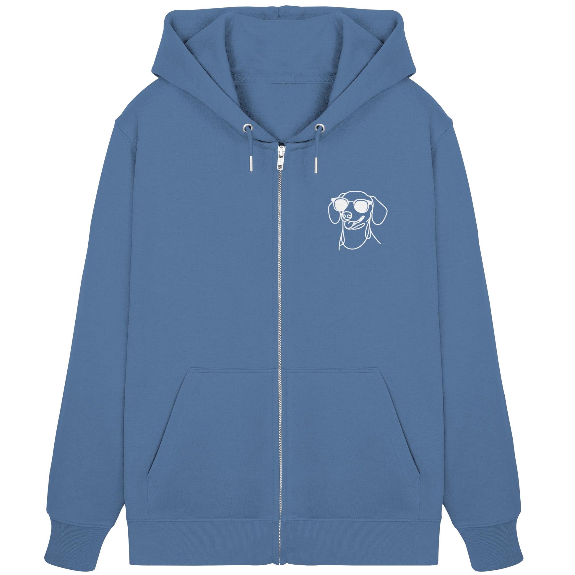 Line Art - Cooler Dackel (Kurzhaar) - Organic Zipper