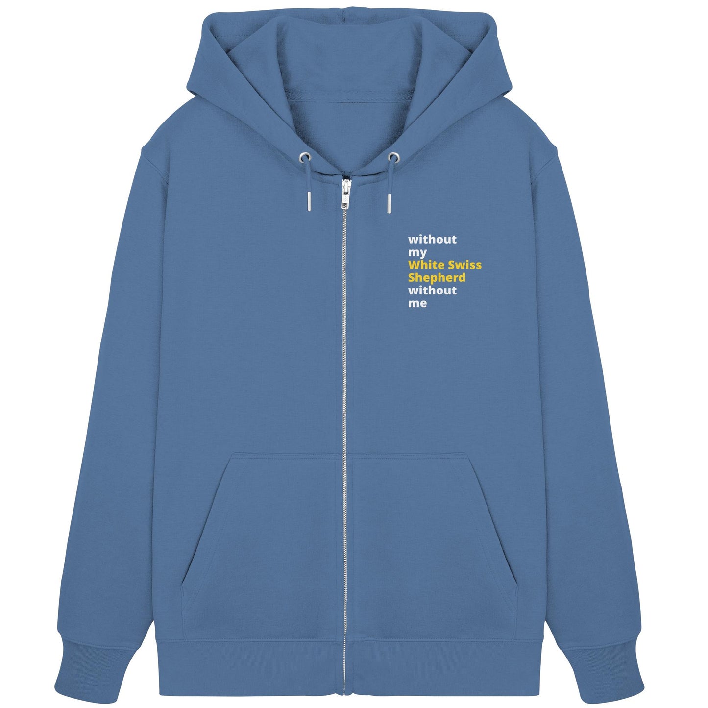 without my white swiss shepherd - Organic Zipper