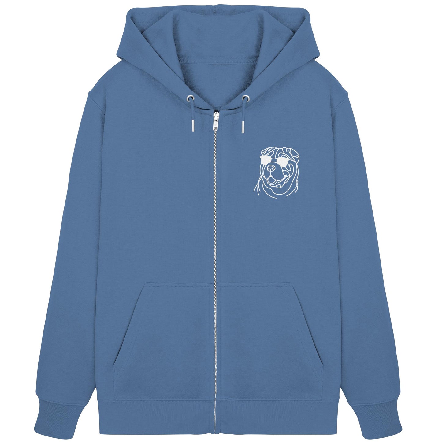 Line Art - Cooler Shar-Pei - Organic Zipper