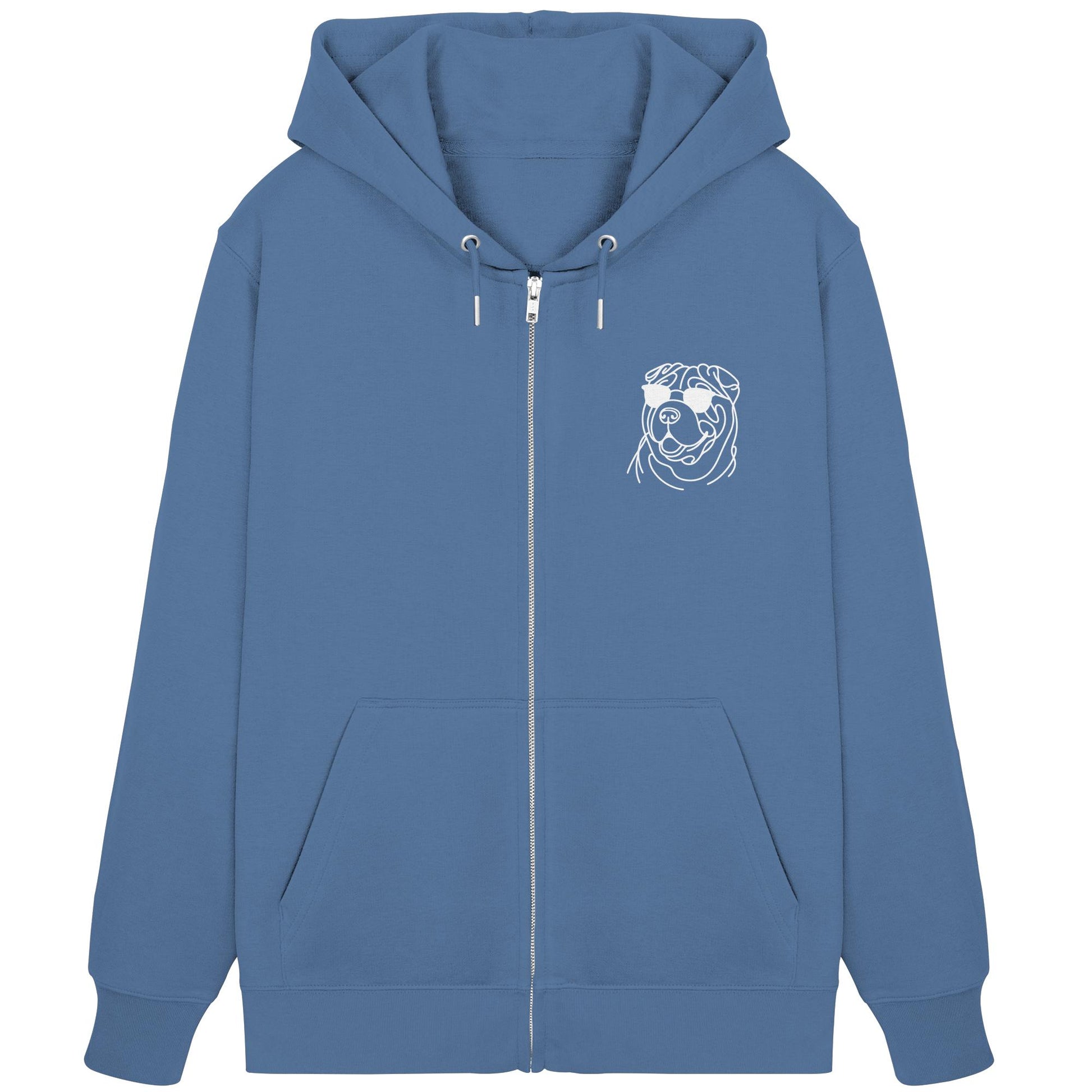 Line Art - Cooler Shar-Pei - Organic Zipper