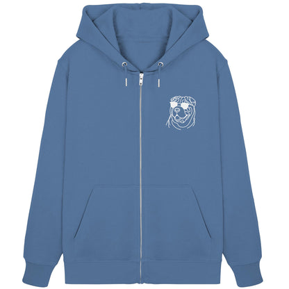 Line Art - Cooler Shar-Pei - Organic Zipper