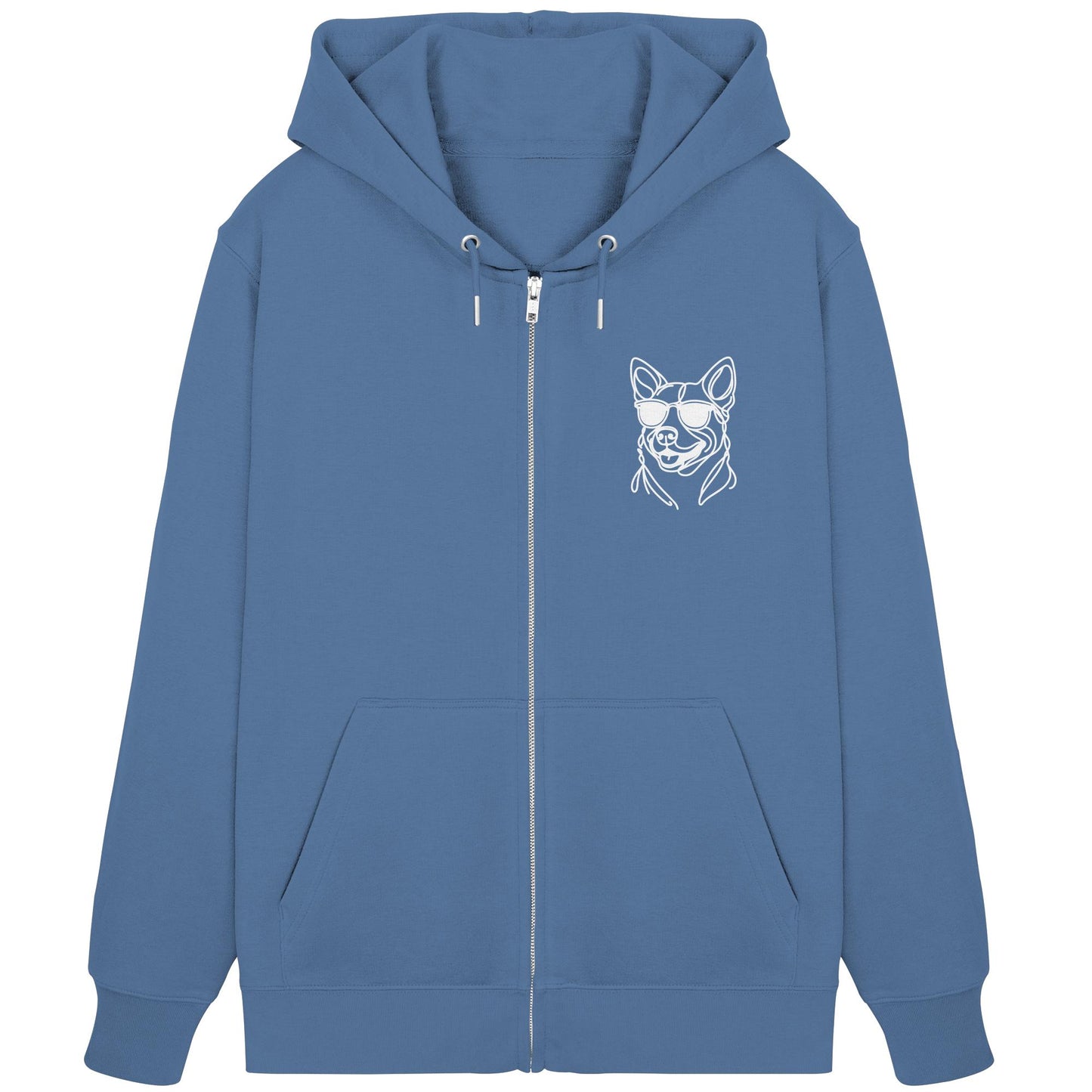 Line Art - Cooler Australian Cattle Dog - Organic Zipper