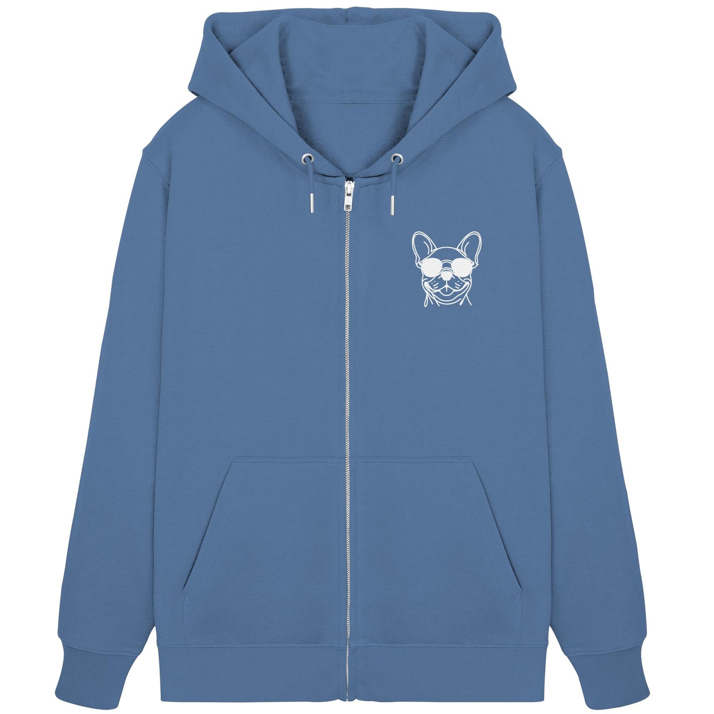 Line Art - Coole Französische Bulldogge - Organic Zipper