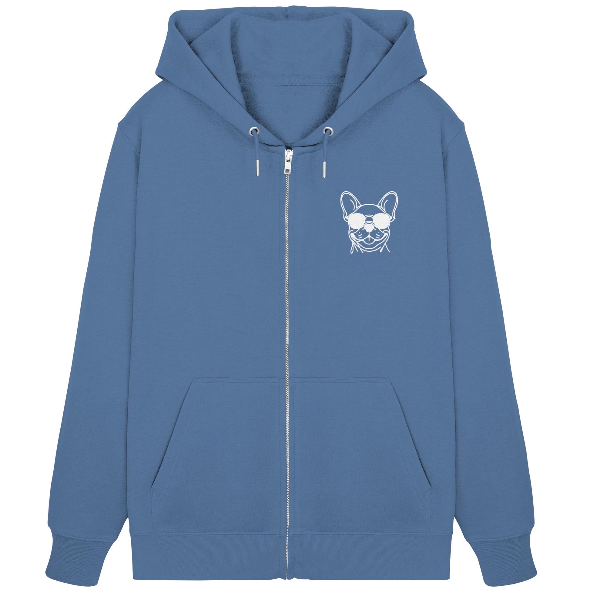 Line Art - Coole Französische Bulldogge - Organic Zipper