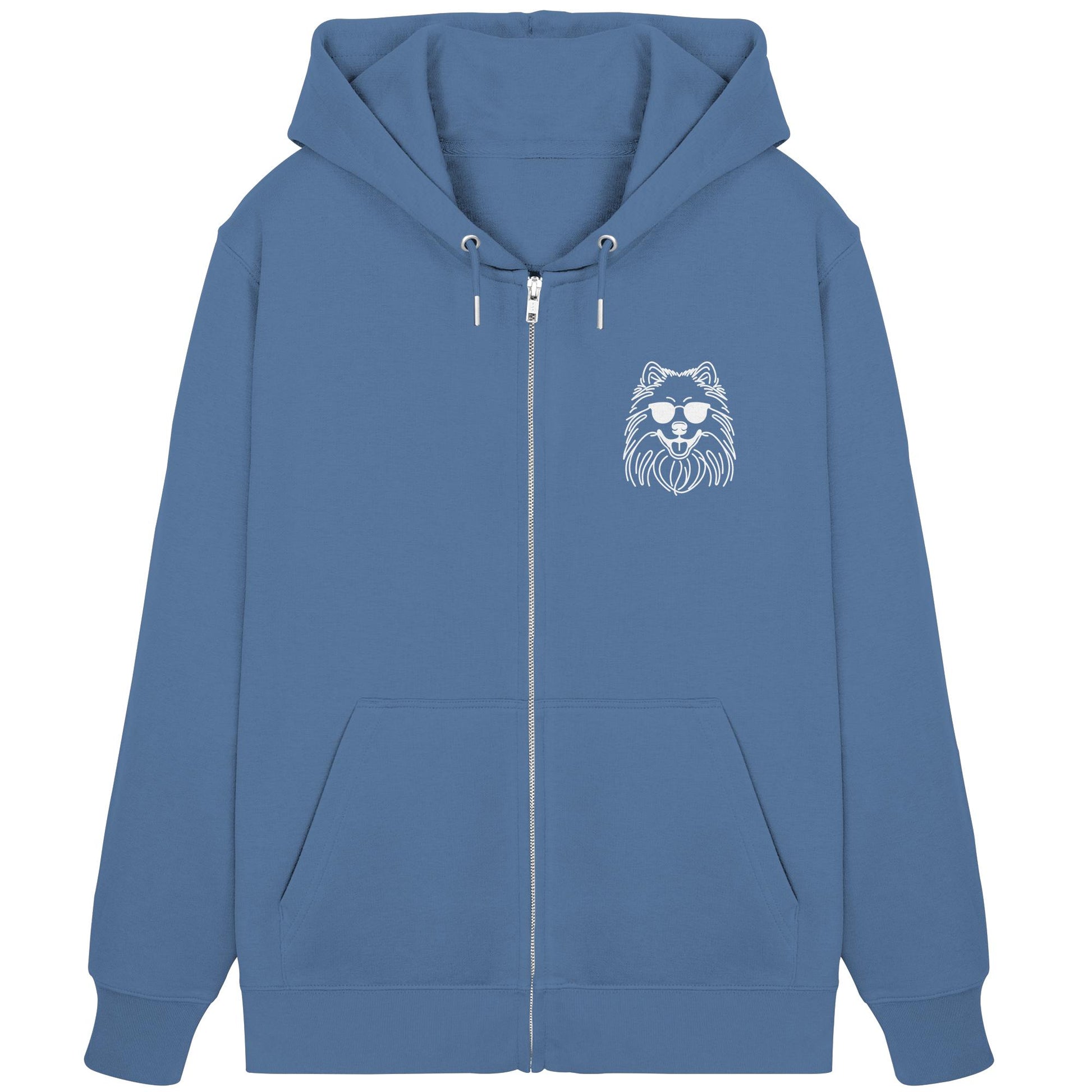 Line Art - Cooler Wolfsspitz - Organic Zipper