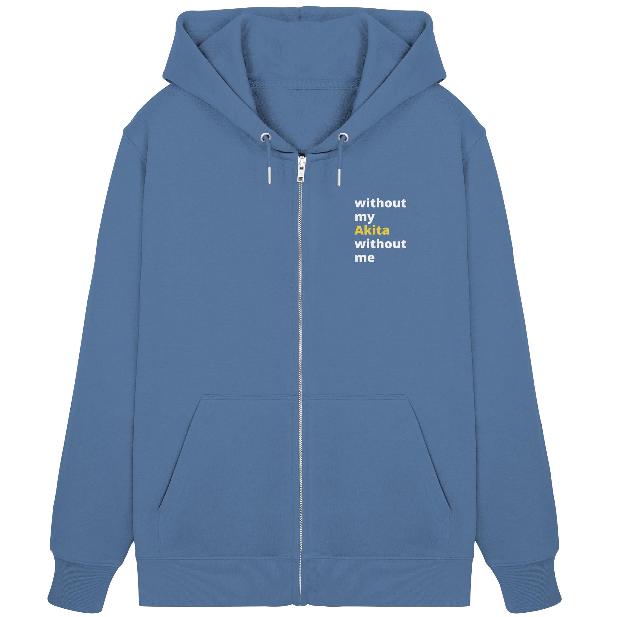 without my akita - Organic Zipper