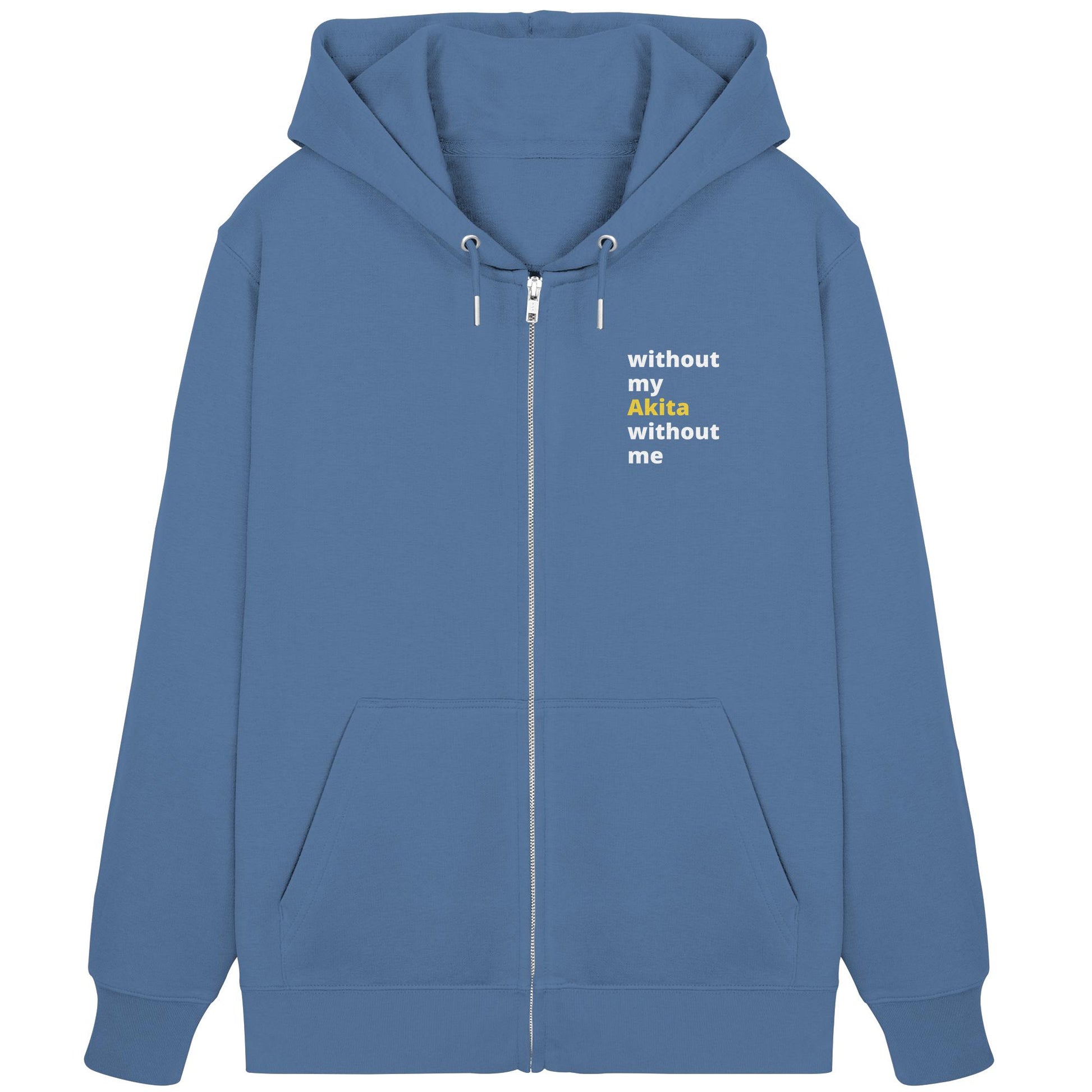 without my akita - Organic Zipper