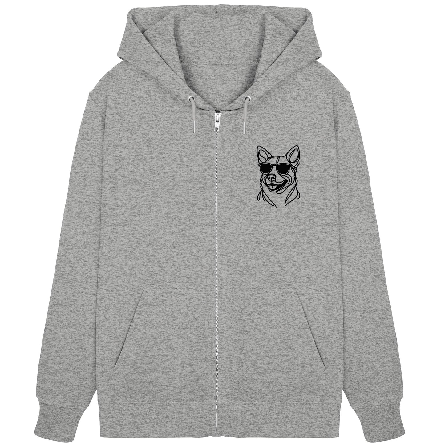 Line Art - Cooler Australian Cattle Dog - Organic Zipper