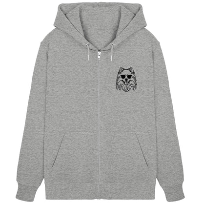 Line Art - Cooler Wolfsspitz - Organic Zipper