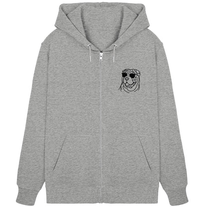 Line Art - Cooler Shar-Pei - Organic Zipper
