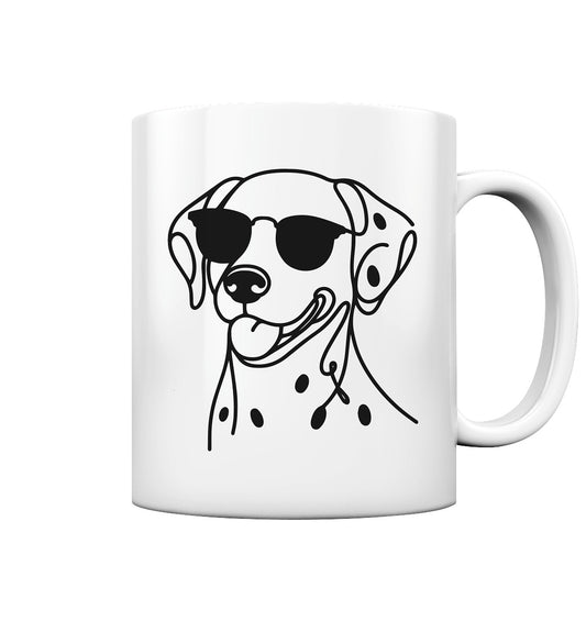 Line Art - Cooler Dalmatiner - Tasse glossy