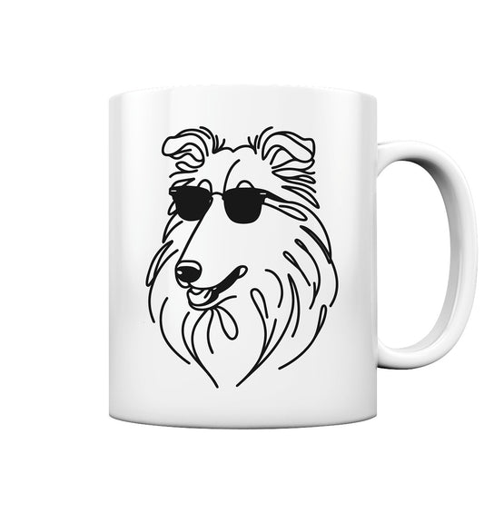 Line Art - Cooler Collie - Tasse glossy
