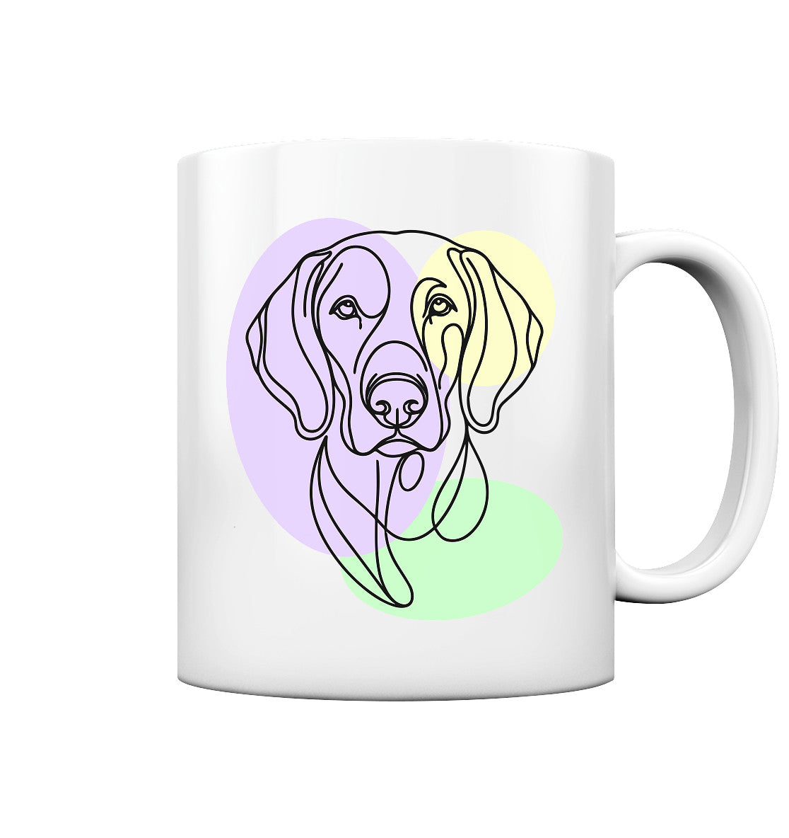 Line Art - Süßer Weimaraner - Tasse glossy