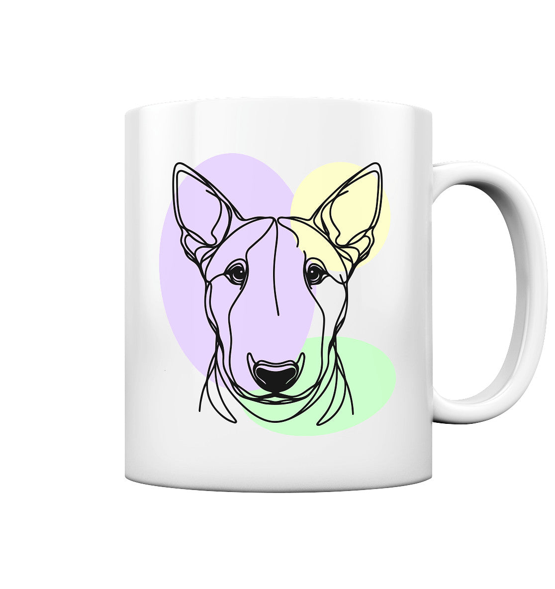 Line Art - Süßer Bullterrier - Tasse glossy