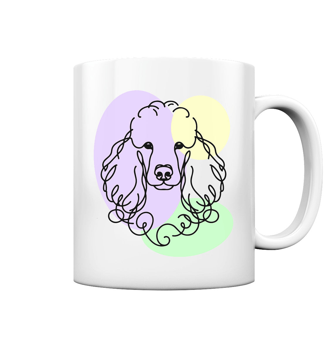 Line Art - Süßer Pudel - Tasse glossy