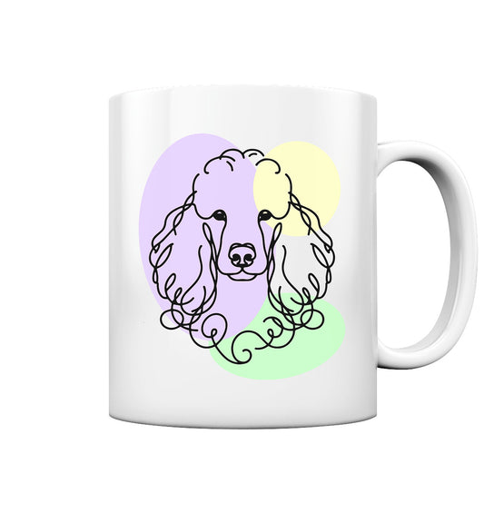 Line Art - Süßer Pudel - Tasse glossy