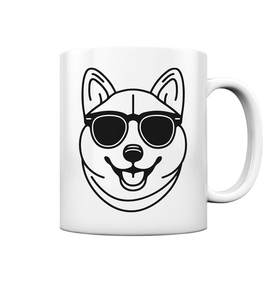 Line Art - Cooler Shiba Inu - Tasse glossy