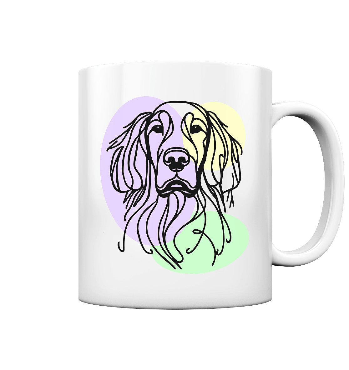 Line Art - Süßer Gordon Setter - Tasse glossy