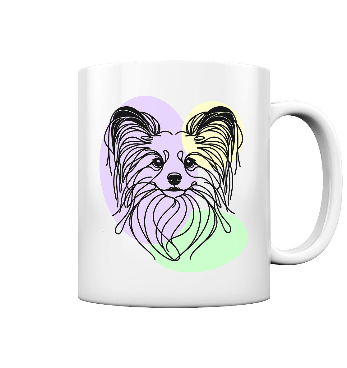Line Art - Süßer Papillon - Tasse glossy
