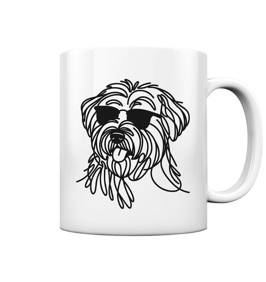 Line Art - Cooler Briard - Tasse glossy