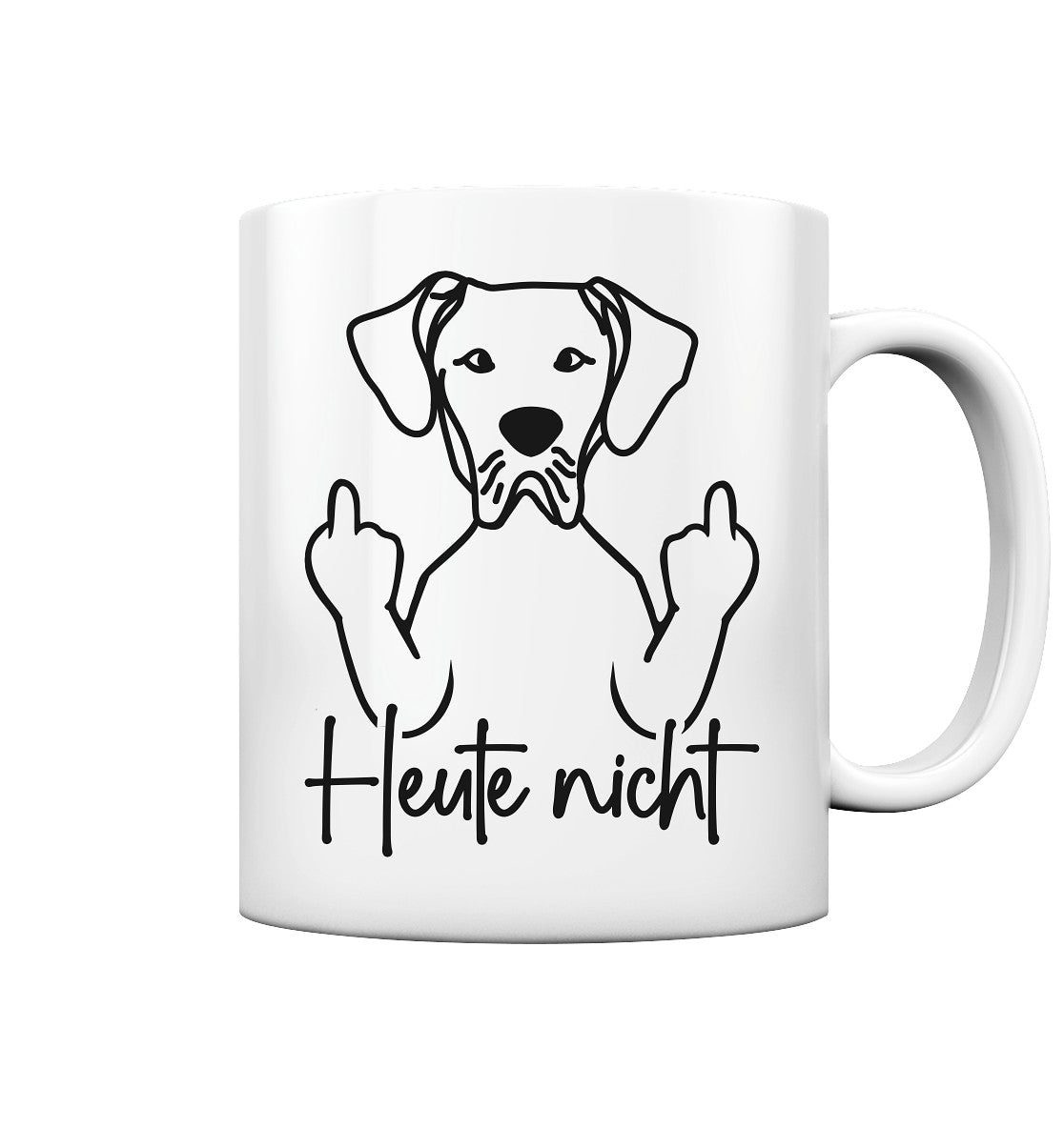 Heute nicht - Deutsche Dogge - Tasse glossy