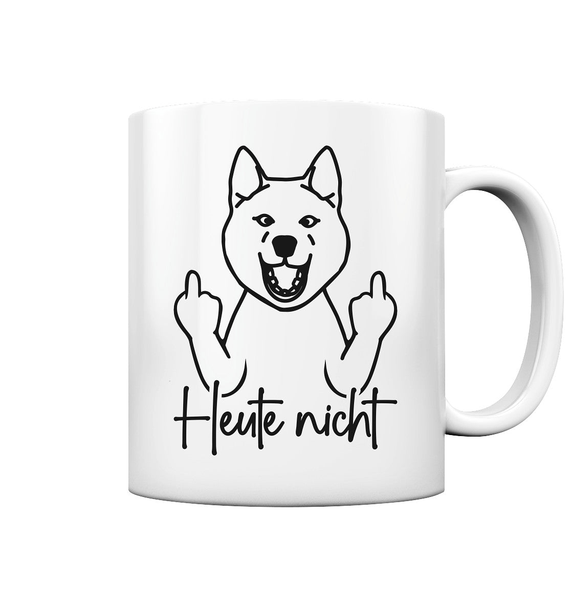 Heute nicht - Akita - Tasse glossy