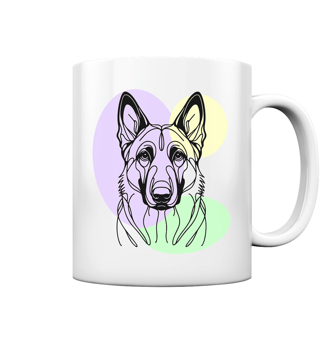 Line Art - Süßer Malinois - Tasse glossy