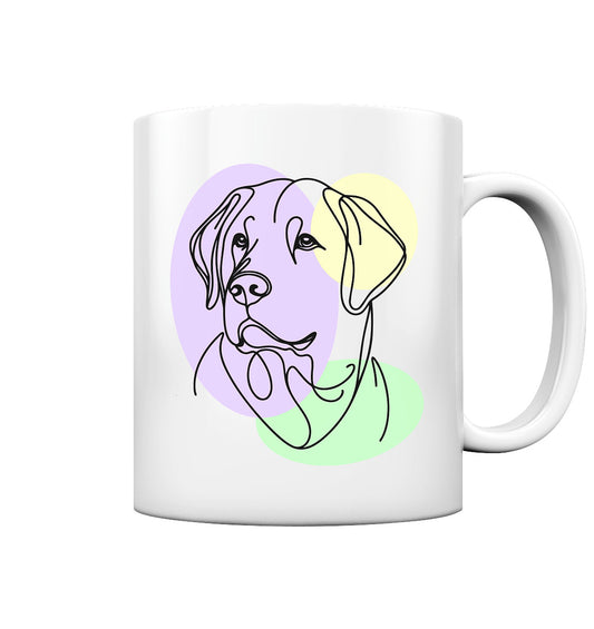 Line Art - Süßer Labrador - Tasse glossy