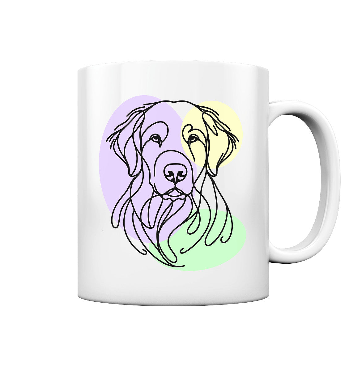 Line Art - Süßer Kuvasz - Tasse glossy
