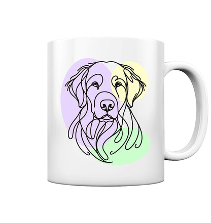 Line Art - Süßer Kuvasz - Tasse glossy