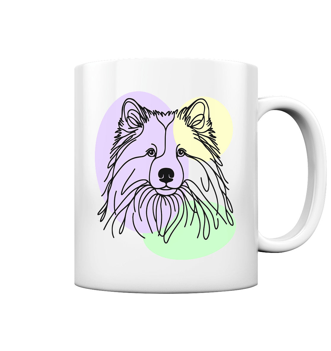 Line Art - Süßer Eurasier - Tasse glossy