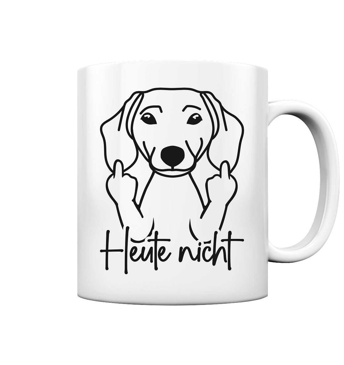 Heute nicht - Dackel (Kurzhaar) - Tasse glossy