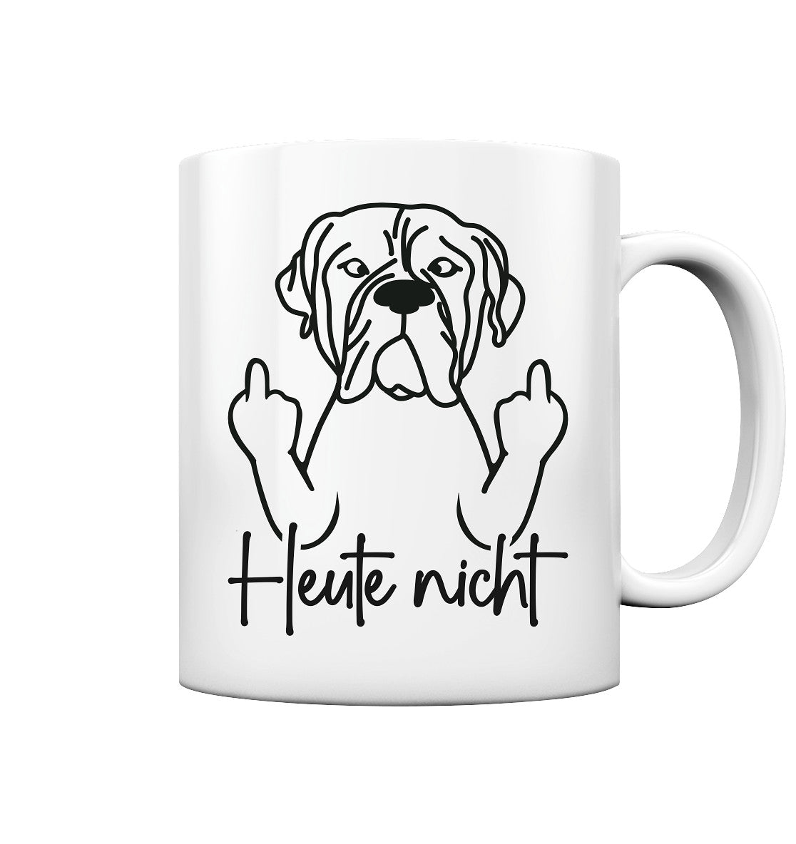 Heute nicht - Bullmastiff - Tasse glossy