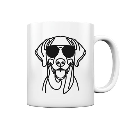 Line Art - Cooler Weimaraner - Tasse glossy