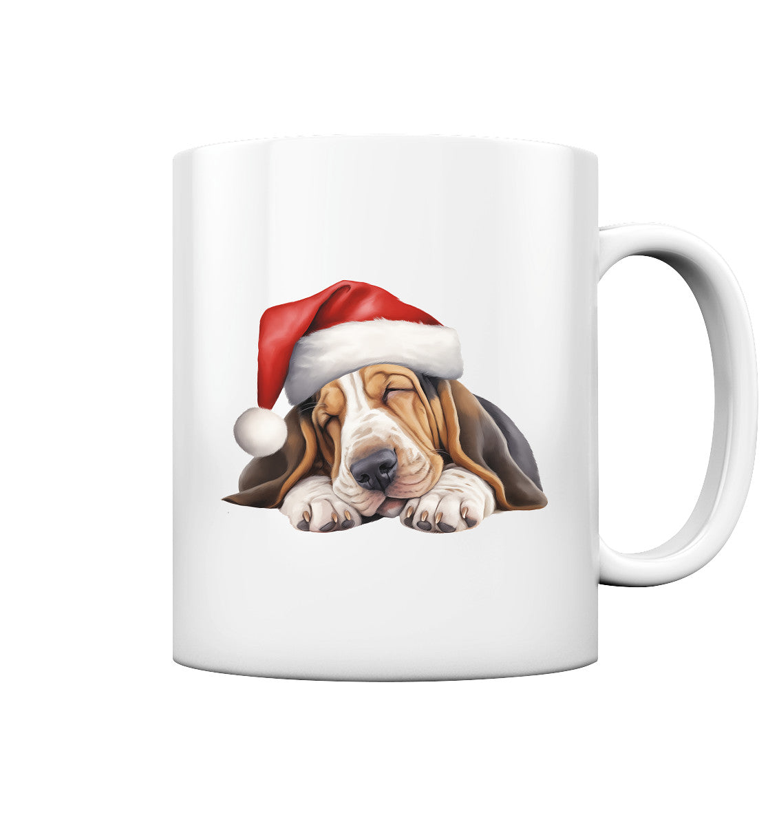 X-mas Basset Hound - Tasse glossy