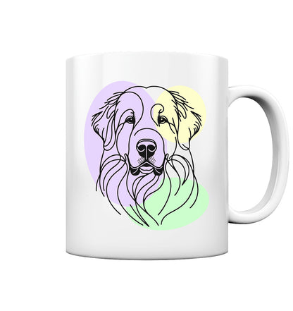 Line Art - Süßer Pyrenäenberghund - Tasse glossy