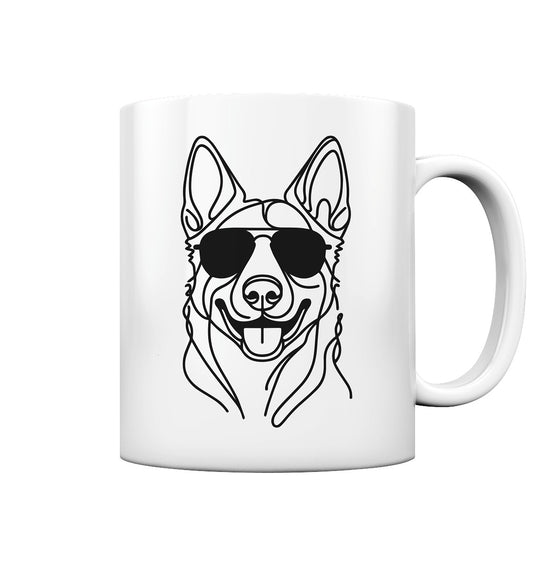 Line Art - Cooler Malinois - Tasse glossy