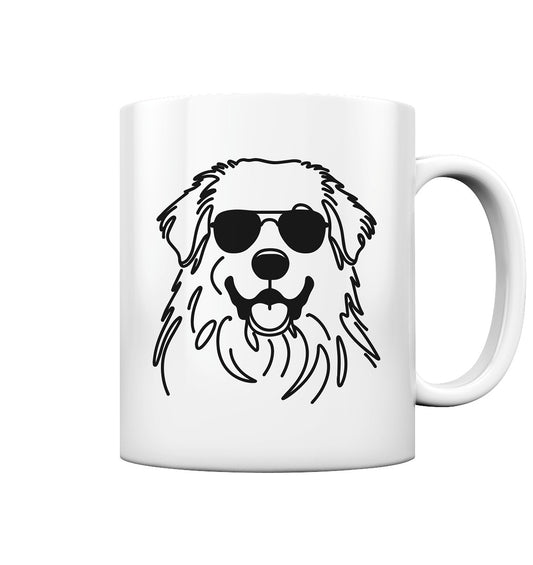 Line Art - Cooler Pyrenäenberghund - Tasse glossy