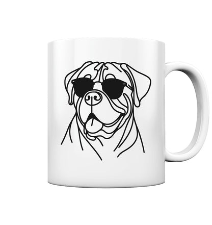 Line Art - Cooler Bullmastiff - Tasse glossy